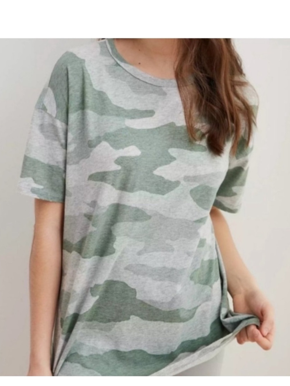 Aerie oversized camo crew neck tee size small - Picture 2 of 6